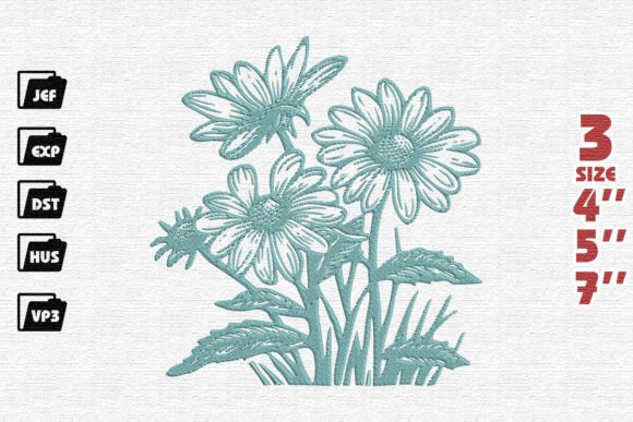 Daisies Flower Embroidery Review for Boutique Apparel