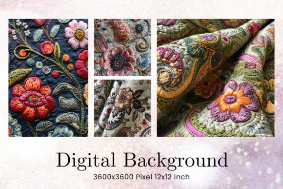 Flower Embroidery Fabric Background Review