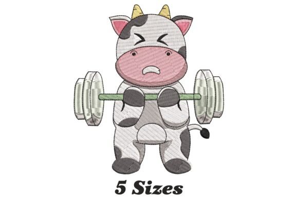 Funny Cow Weightlifting: A Playful Holiday Stitch Review