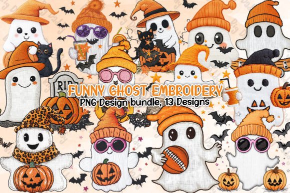 Funny Ghost Embroidery Clipart PNG: A Designer's Review