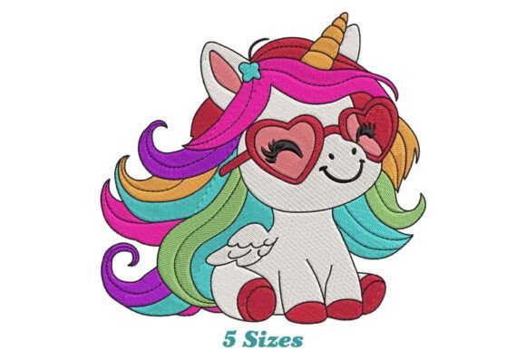 Funny Unicorn: A Festive Embroidery Design for Holiday Gifts