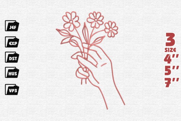 Hand Holding Flowers Embroidery Review for Craft Fairs