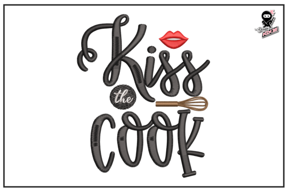 Kiss the Cook: A Designer's Review of This Funny Kitchen Embroidery
