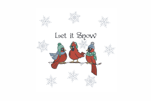 Review: Christmas Cardinal Embroidery for Holiday Sales