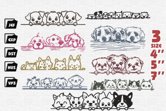 Review: Set of 9 Cute Dogs Peeking Embroidery for Holidays